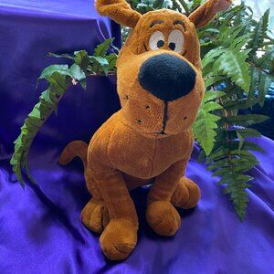 📌Toy Factory  Scooby Doo Plush Animal May 2011 14 Inch Sitting Dog with Collar